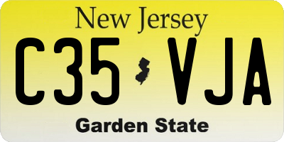 NJ license plate C35VJA