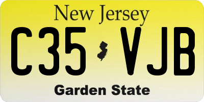 NJ license plate C35VJB