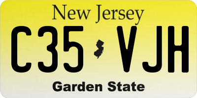 NJ license plate C35VJH