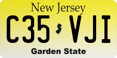 NJ license plate C35VJI