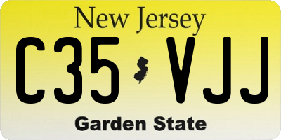NJ license plate C35VJJ