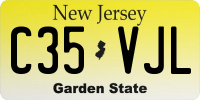 NJ license plate C35VJL