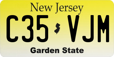 NJ license plate C35VJM