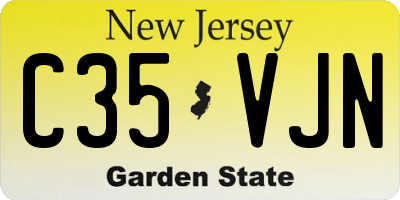 NJ license plate C35VJN