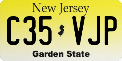 NJ license plate C35VJP