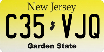 NJ license plate C35VJQ