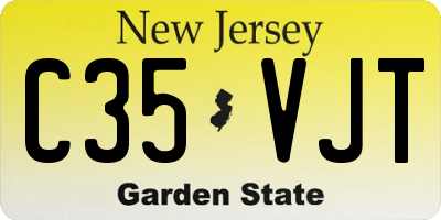 NJ license plate C35VJT