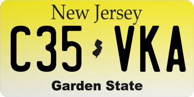 NJ license plate C35VKA
