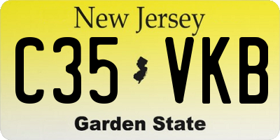 NJ license plate C35VKB