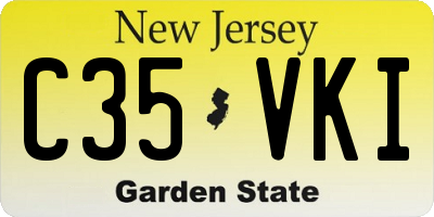 NJ license plate C35VKI