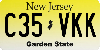 NJ license plate C35VKK