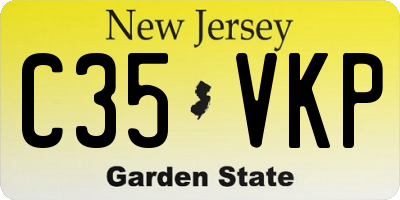 NJ license plate C35VKP