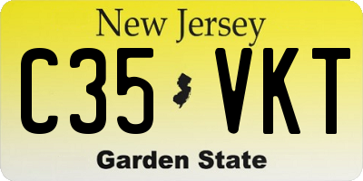 NJ license plate C35VKT