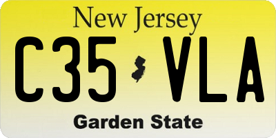 NJ license plate C35VLA