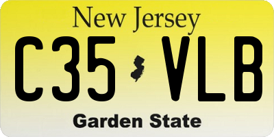 NJ license plate C35VLB