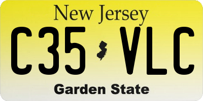 NJ license plate C35VLC