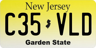 NJ license plate C35VLD