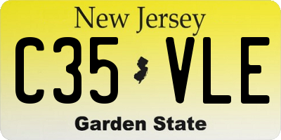 NJ license plate C35VLE