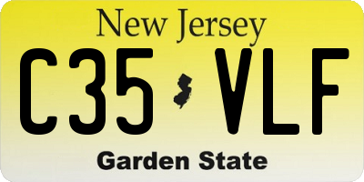 NJ license plate C35VLF