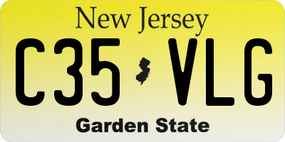 NJ license plate C35VLG