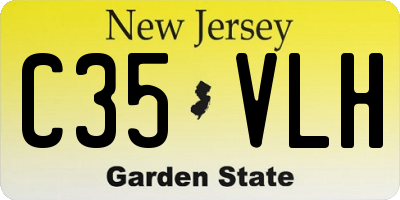 NJ license plate C35VLH