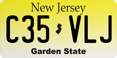 NJ license plate C35VLJ