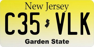 NJ license plate C35VLK