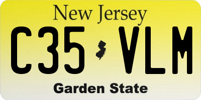 NJ license plate C35VLM