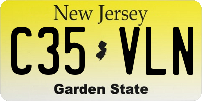NJ license plate C35VLN