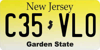 NJ license plate C35VLO