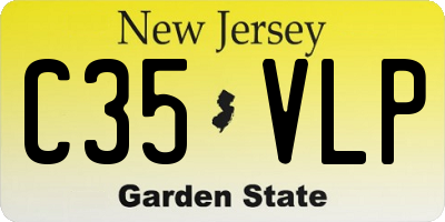 NJ license plate C35VLP