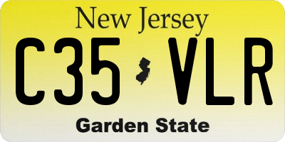 NJ license plate C35VLR