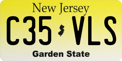 NJ license plate C35VLS