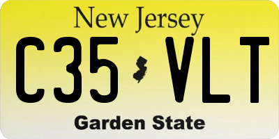 NJ license plate C35VLT