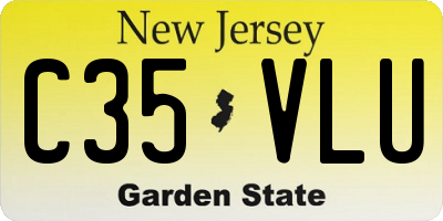 NJ license plate C35VLU