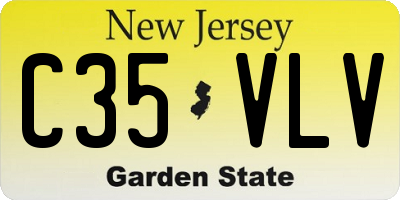 NJ license plate C35VLV