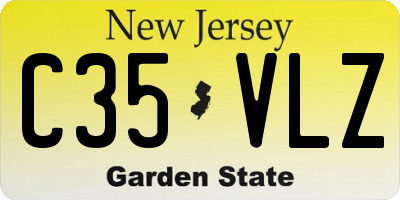 NJ license plate C35VLZ