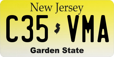NJ license plate C35VMA