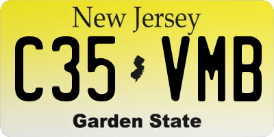 NJ license plate C35VMB