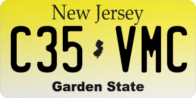 NJ license plate C35VMC