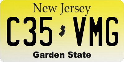 NJ license plate C35VMG