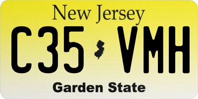 NJ license plate C35VMH
