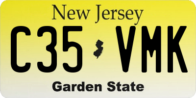 NJ license plate C35VMK