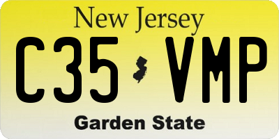 NJ license plate C35VMP