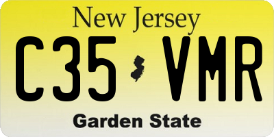NJ license plate C35VMR