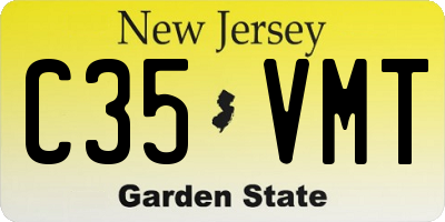 NJ license plate C35VMT
