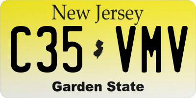 NJ license plate C35VMV