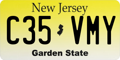 NJ license plate C35VMY