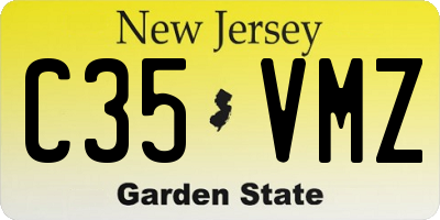 NJ license plate C35VMZ