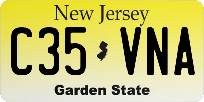 NJ license plate C35VNA